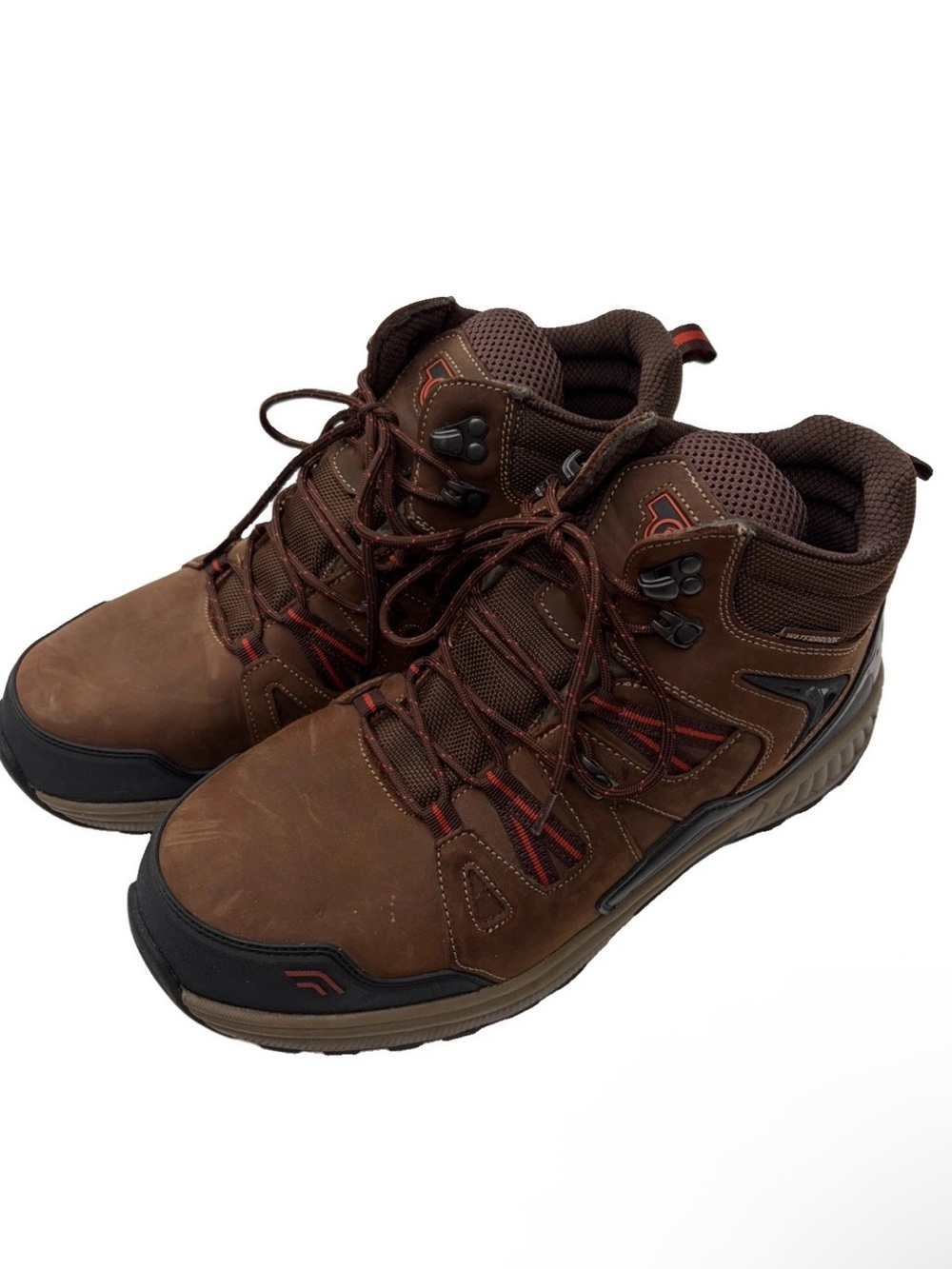 Orthofeet Ridgewood Men 12 D Brown Waterproof Leather Hiking Boots Orthopedic